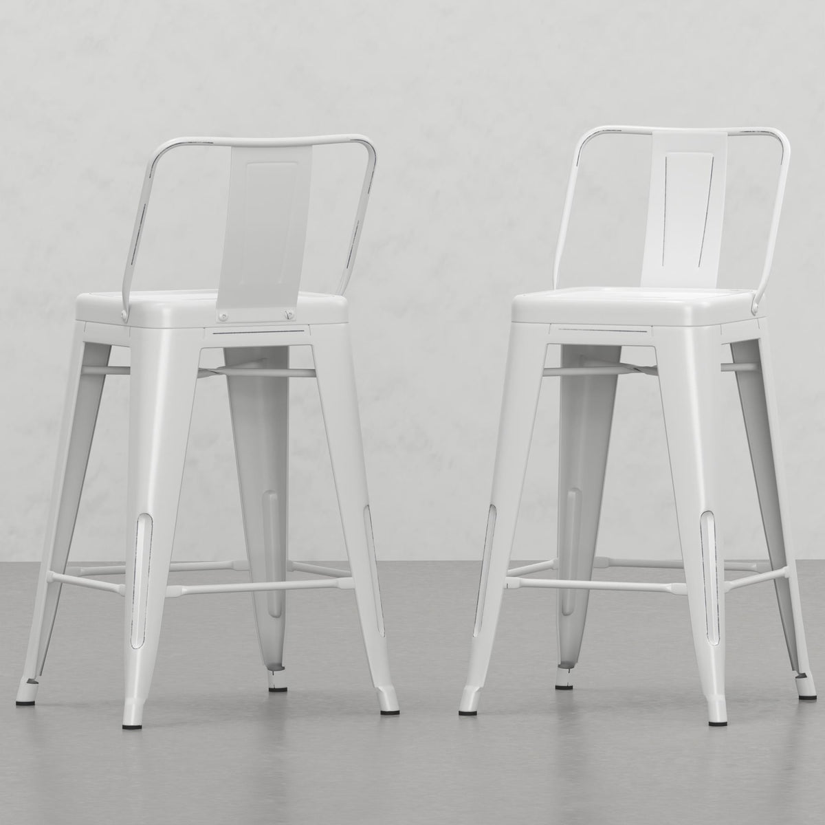 Vertex 24 inch Metal Counter Height Stool (Set of 2)