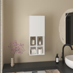 Epimetheus Wall Bathroom Cabinet, One Door, Organizer For Toiletries And Towels, White