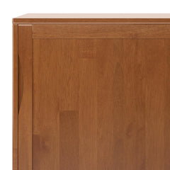 Hephaestus 48 inch Wide Solid Hardwood Mid-Century Modern Medium Storage Cabinet in Teak Brown