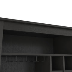 CASSANDRA E-SHOP Mojito Bar Cabinet, One Open Drawer, One Open Shelf, Black