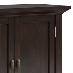Diary 32 inch Wide Solid Wood Low Storage Cabinet in Brunette Brown