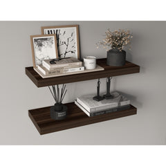 Hercules 31.5" Wide Floating Shelves Set Of 2, Shelves For Wall Decor For Bedroom, Bathroom Storage Shelves, Book Shelves For Living Room
