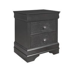 CHRONICLE CROCODILE METALLIC GREY NIGHTSTAND