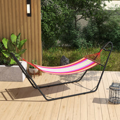 Hammock Stand, Portable Adjustable Steel Frame Hammock Stand, Weather Resistant, 10.3', 550 lbs. Capacity, Black