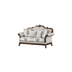 Polyxena Traditional Style button tufted Loveseat Ivory