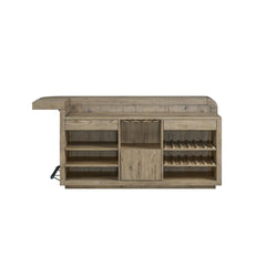 English Knotty Oak Counter Height Bar