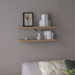 Hercules 31.5" Wide Floating Shelves Set of 2, Shelves for Wall Decor for Bedroom, Bathroom Storage Shelves, Book Shelves for Living Room
