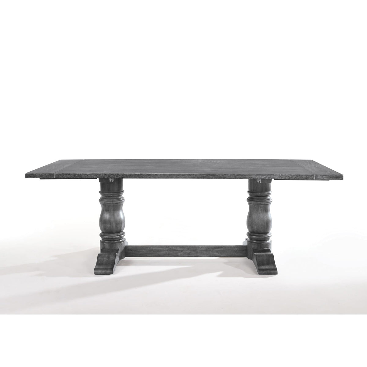 Poem Weathered Gray Finish Dining Table