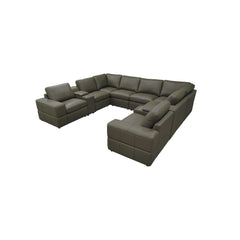 Large Arm Leather Match Upholstery Modular Sectional