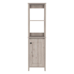 Hector Clair Linen Cabinet, Two Interior Shelves, Two Open Shelves, Single Door