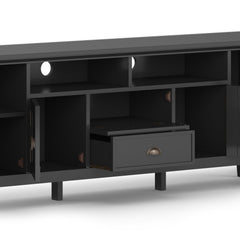 Diary 72 inch Wide Solid Wood TV Stand in Black For TVs up to 80 inches