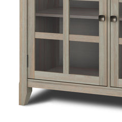 Eternity 62 inch Wide Solid Wood Wide Storage Cabinet in Distressed Grey