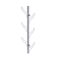 Melody Eight Hook Coat Rack Wall Mount - Silver