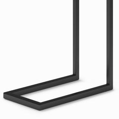 Orion C Side Table with Genuine Marble Top in White/Black