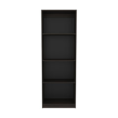Home Tall Elegant 4-Shelf Bookcase Kronos, Open Storage, Stained Walnut