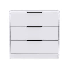 Dresser 27"H, 3 Drawers Dresser, Superior Top, White