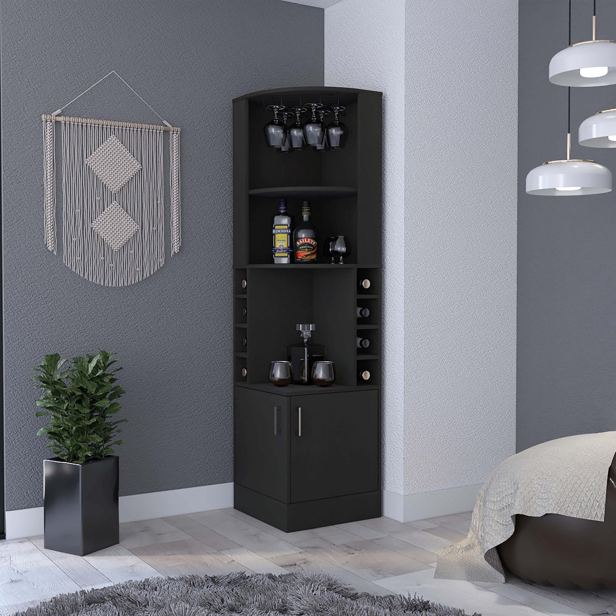Story Corner Bar Cabinet