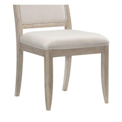 Modern Contemporary Side Chairs Set of 2, Upholstered Seat and Back Gray Finish Wooden Furniture