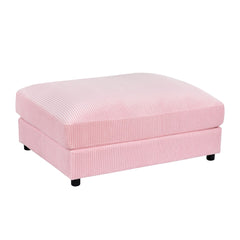Corduroy Upholstered Rectangle Ottoman