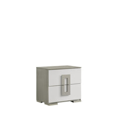 Display Contemporary Style 2-Drawer Night stand Made with Wood in White
