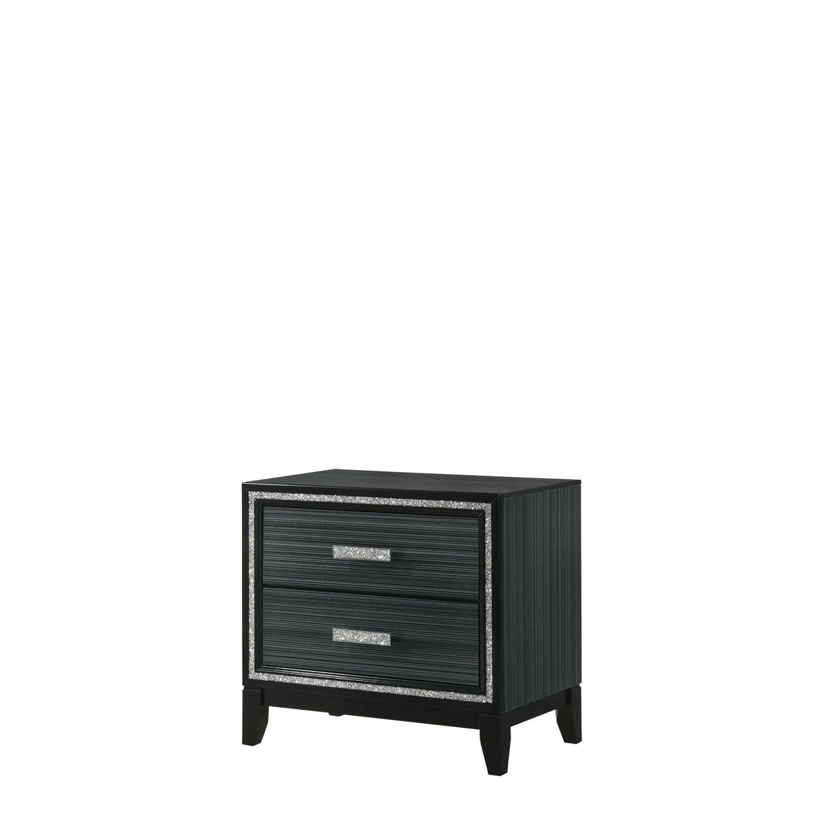 Zenith Weathered Black Finish Nightstand