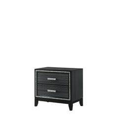 Zenith Weathered Black Finish Nightstand