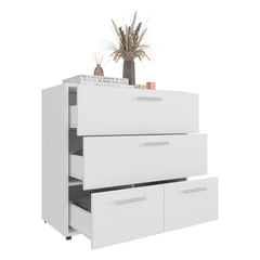 Vista Wide Four Drawer Dresser, Bedroom Storage, White