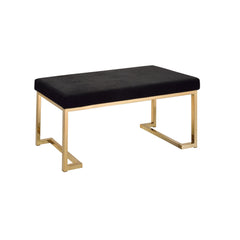 Electra Black Fabric & Champagne Finish Bench