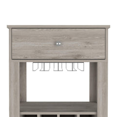CASSANDRA E-SHOP Margh Bar Cart Drawer, Light Gray