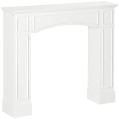 Modern Fireplace Mantel, Surround Mantels for Fireplace with Decorative Pattern Interior Width 29" White