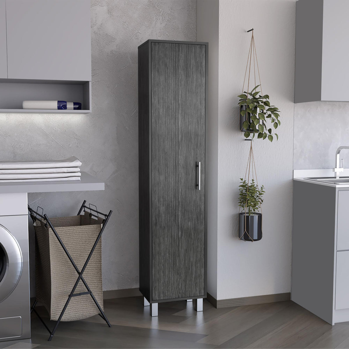 Infinity Storage Cabinet, Broom Hangers, 1 Door