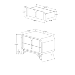 Saturn Beige Nightstand