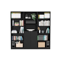 Wenge 3 Piece Living Room Set with 3 Bookcases