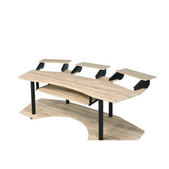83" Eleazar Natural Oak Finish Music Recording Studio Desk