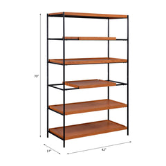 Aphrodite Honey Oak & Black Finish Bookshelf