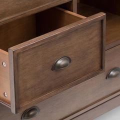 Diary 39 inch Wide Solid Wood Medium Storage Cabinet in Rustic Natural Aged Brown