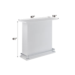 Athena White High Gloss Finish Bar Table