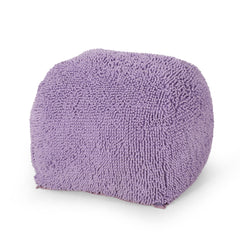 Nova Microfiber Square Pouf, Lavender