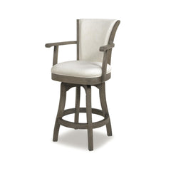 Apollo 27in Swivel Counter Height Bar Stool, Natural White Linen
