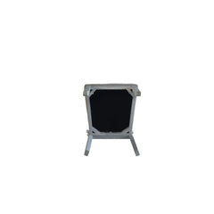 Uranus Marchese Two Tone Gray Fabric&Pearl Gray Finish Side Chair(Set of 2)
