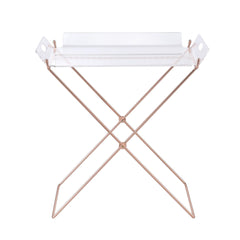 Hermes and Copper Tray Table with Removable Tray