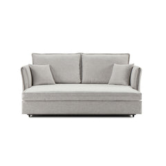 Polyxena Gray Chenille Sleeper Sectional Sofa w/ Storage & 2 Toss Pillows