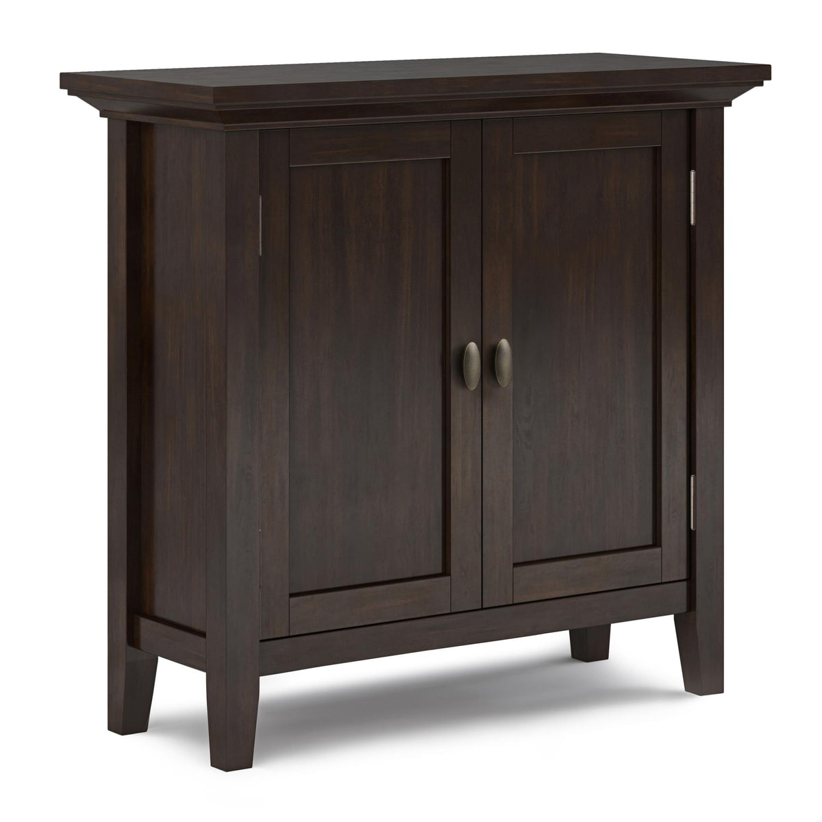 Diary 32 inch Wide Solid Wood Low Storage Cabinet in Brunette Brown