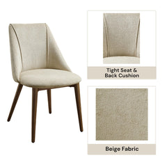 Polyxena Polished Microfiber Beige Side Chair (Set of 2)