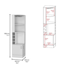 Story Corner Bar Cabinet - White