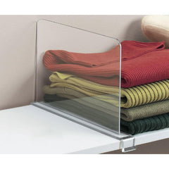 Acrylic Shelf Dividers Clear 4 Pack Organizer for Handbags, towels, wardrobe, pantry