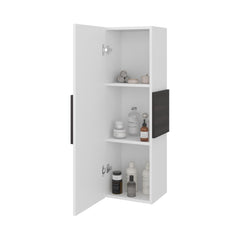 Summit Wall-Mounted Single Door Medicine Cabinet with 3 Interior Storage Shleves, Space-Saving Bathroom Storage Organizer with Concealed Shelving