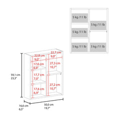 Prometheus Wall-Mounted Mirror Medicine Cabinet With One Door And Four Open Compartments, White
