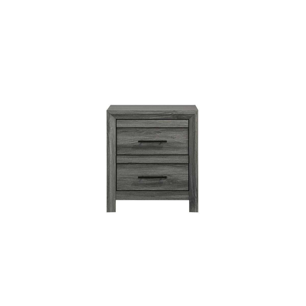 Clytemnestra Modern Style 2-Drawer Night stand Made with Wood in Gray