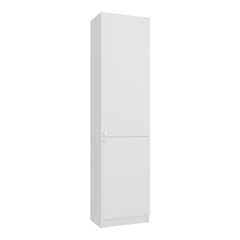 Home Tall Freestanding Bookcase with Double Doors and 5 Interior Storage Shelves, Vertical Storage Cabinet for Living Room, Office or Bedroom
